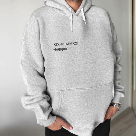 Personalized Roman Numeral Hoodie, Anniversary Gift, Custom Printed Sweatshirt, Long Distance Boyfriend Gifts, Personalized Matching Hoodies - Arria Home