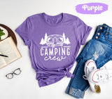 Camping Crew Tshirt, Van Trip Tshirts, Camper Shirt, Nature Lover Gifts, Gift for Camp, Hippie Shirts, Traveler Tee, Vacation Tees