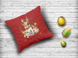 Personalized Easter Decoration, Custom Bunny Family Throw Pillow, Spring Decor, Easter Gifts, Holiday Decor, Custom Easter Pillow Covers - Arria Home