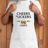 Custom Leprechaun Top Hat Cooking Apron, St. Paddys Day Gifts, Green Shamrock Apron, Four Leaf Clover Apron, Custom Irish Chef Apron - Arria Home