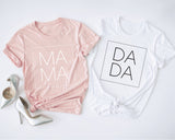 Mama Dada Shirt, Matching Couple Tees, Bridal Party Tshirts, Wedding Tshirt, Honeymoon Tee, Wedding Party Gift, Love Gifts, Couple Shirts