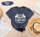 Camping Crew Tshirt, Van Trip Tshirts, Camper Shirt, Nature Lover Gifts, Gift for Camp, Hippie Shirts, Traveler Tee, Vacation Tees