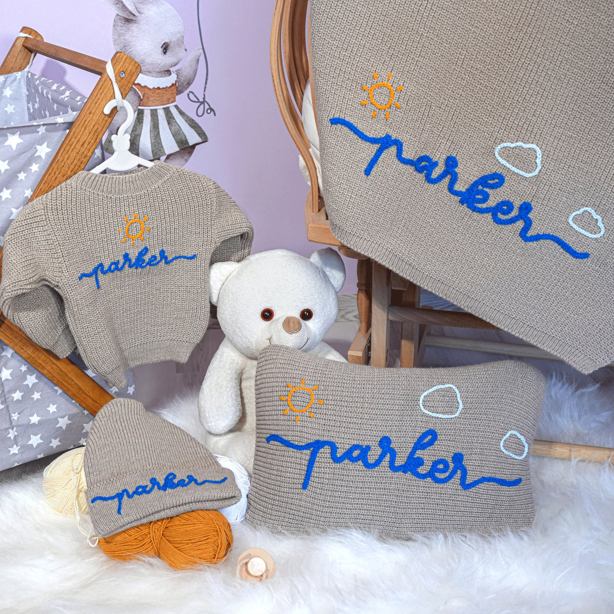 Custom Toddler Name Sweater, Baby Shower Gifts, Embroidered Baby Name Sweater, Baby Boy New Born Gift, Newly Mom Gift Idea, Custom Baby Gift - Arria Home