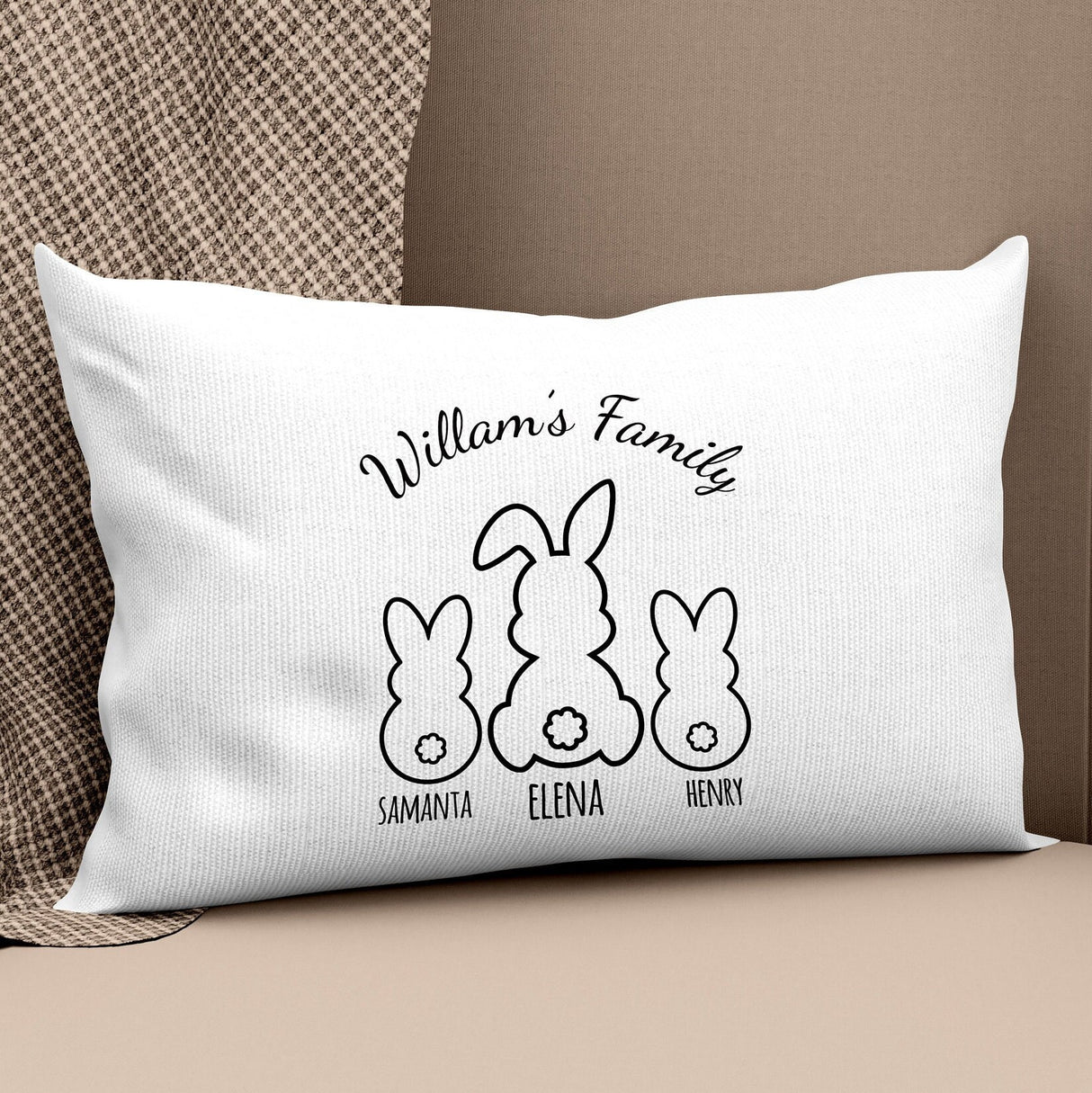 Personalized Easter Grandmom Gifts, Gigi Gifts, Custom Holiday Pillow, Easter Throw Pillow, Custom Easter Cushion, Grandma Easter Gifts - Arria Home