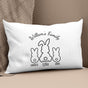 Personalized Easter Decoration, Custom Bunny Family Throw Pillow, Spring Decor, Easter Gifts, Holiday Decor, Custom Easter Pillow Covers - Arria Home