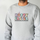 Hoppy Easter Personalized Hoodie, Custom Name Spring Sweatshirt, Bunny Design, Family Easter Outfit, Holiday Gift Idea, Custom Easter Gifts - Arria Home