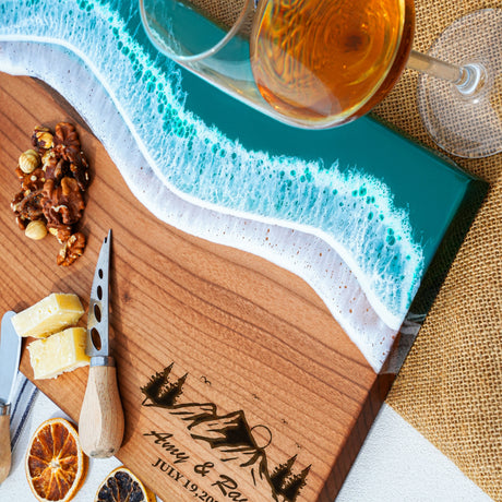 a cutting board topped with sliced oranges and nuts