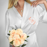 Personalized Bride Satin Robe, Getting Ready Robe, Wedding Robe, Wedding Shower Gift Idea, Bride to Be Gifts, Personalized Satin Robes - Arria Home