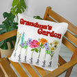 Grandmas Garden Punch Needle Pillow, Mothers Day Birh Flower Gift, Personalized Names, Nanas Garden, Custom Mom Gift Idea, Custom Cushion - Arria Home