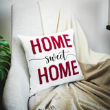 a pillow that says home sweet home on it