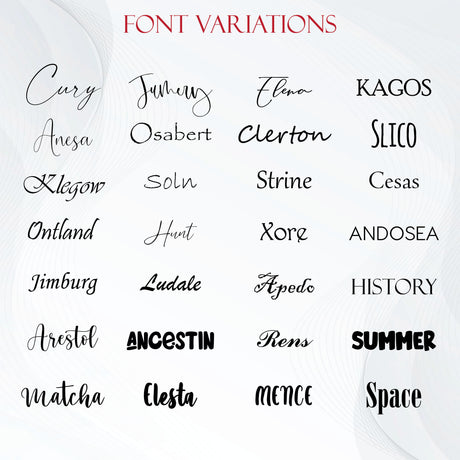 a bunch of different types of font on a white background