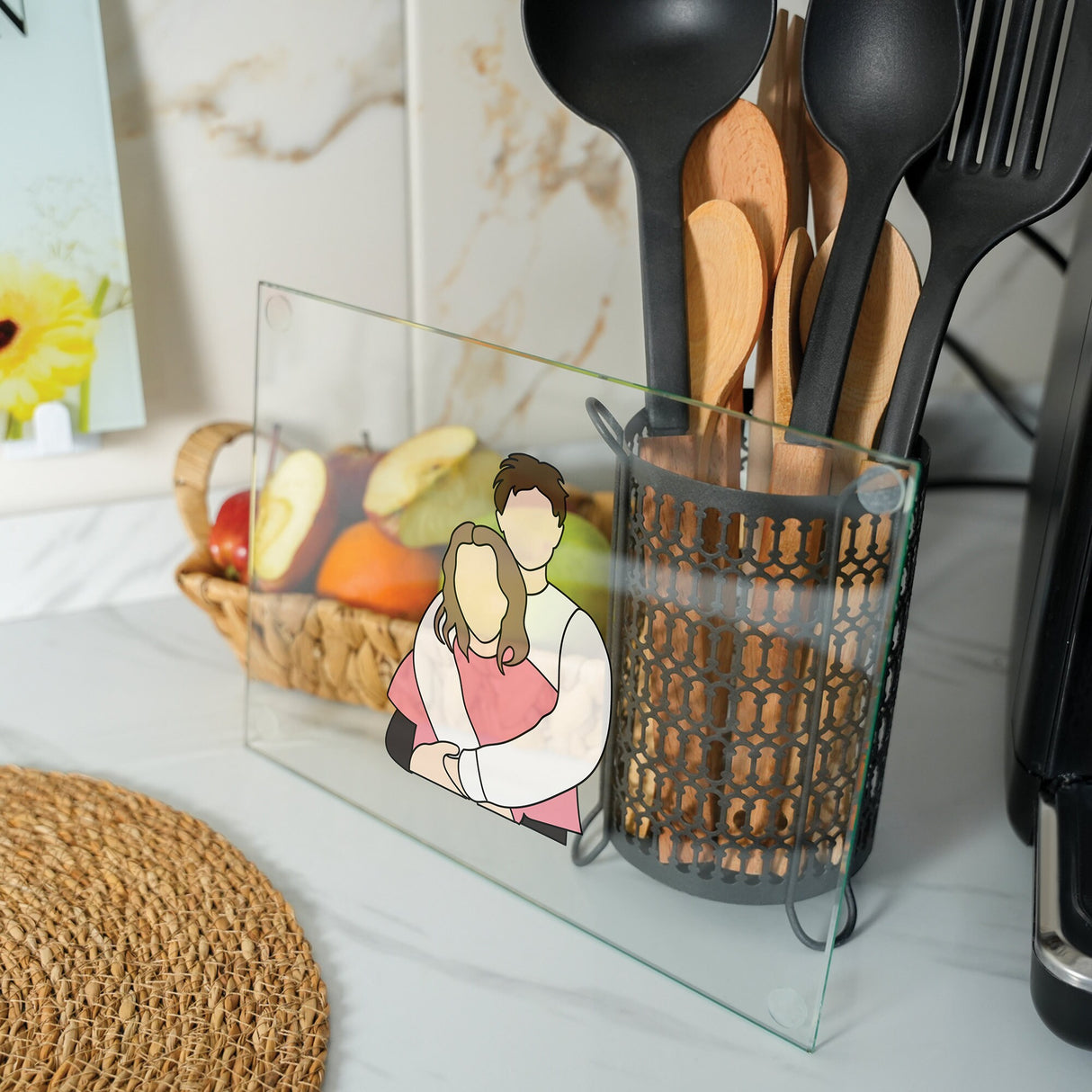 a couple of utensils sitting on top of a counter