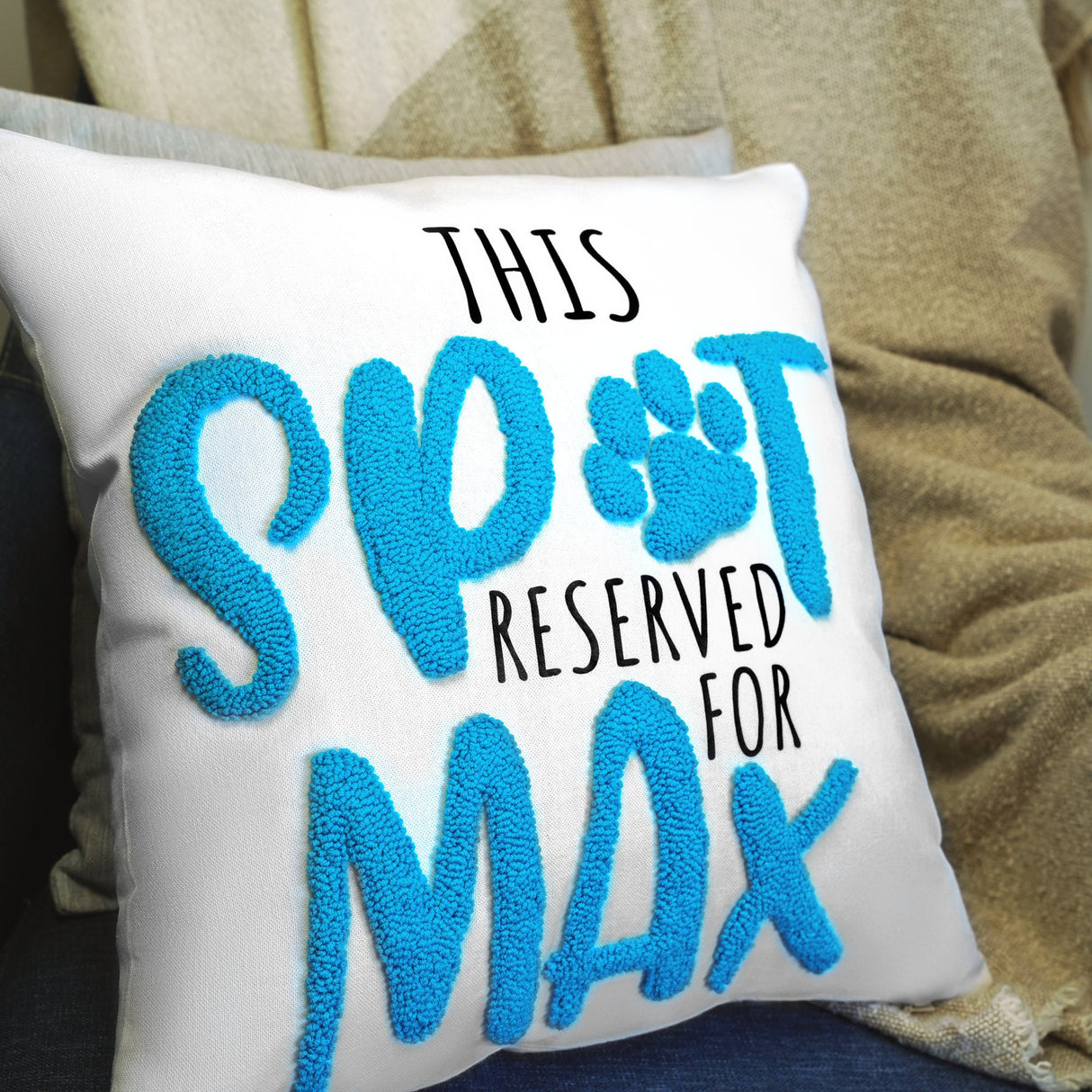 a pillow that says, this is so best reserved for max