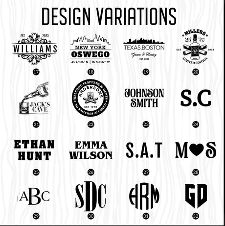 a bunch of different type of logos