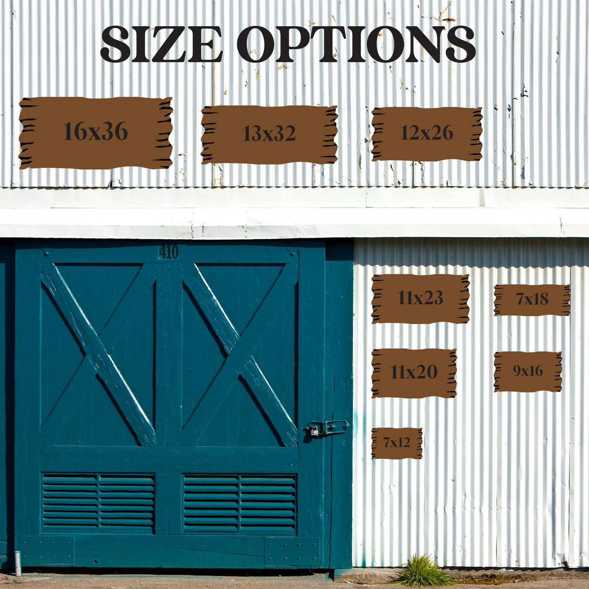 a blue and white building with a blue door