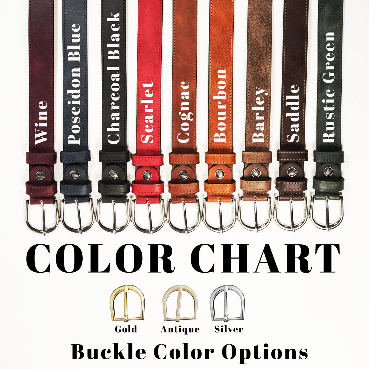 a bunch of belts that have different colors on them