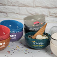 a table topped with bowls filled with ice cream