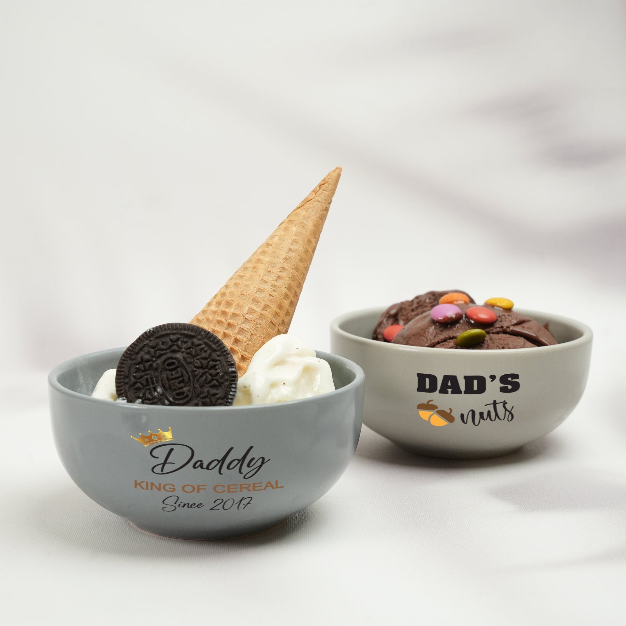 Ceramic Ice Cream Bowl, Personalized Dad's Sundae Bowl, Snack