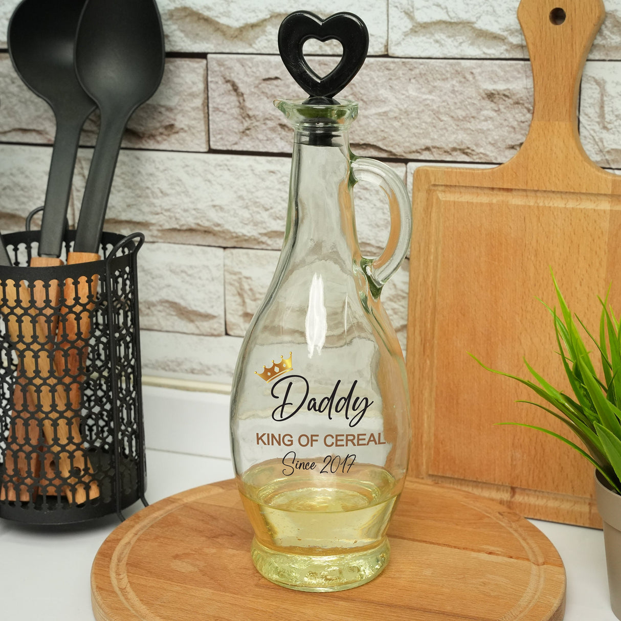 a bottle of wine sitting on top of a cutting board