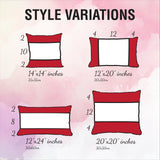 a drawing of a pillow size guide