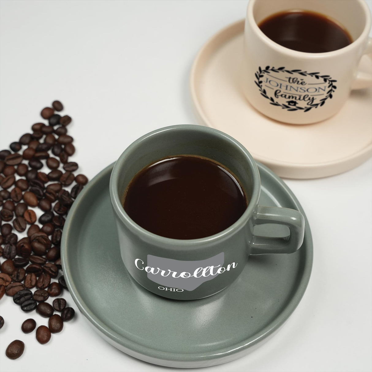 a cup of coffee sitting on top of a saucer