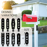 Minimalist Metal Mailbox Number Sign: Custom Home Address Plaque for Outdoor Mailboxes