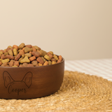 Personalized Pet Bowl: Handmade Wooden Dog/Cat Feeder Dishes, Dog Mom Gift