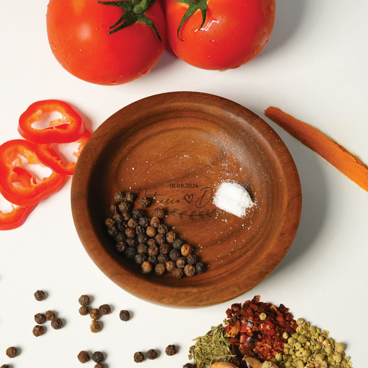 Personalized Wooden Dinner Plate Set: 100% Natural Serving Dish, Rustic Kitchen Trays