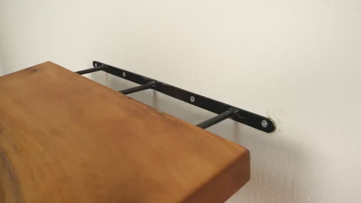 Live Edge Floating Walnut Wood Shelves: Wall Mounted Rack for Kitchen Wall, Natural Wood Wall Decor