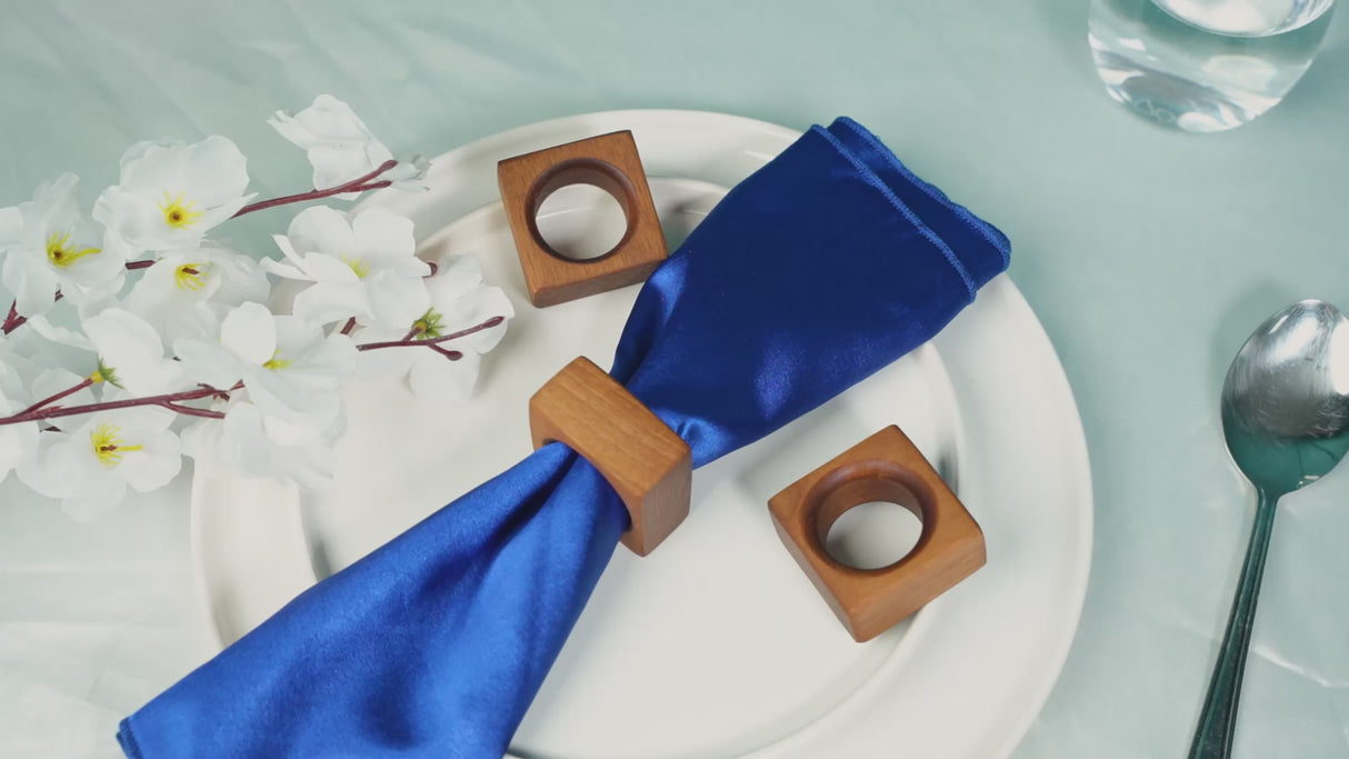 Custom Walnut Wooden Napkin Rings: Personalized  Minimalist Rustic Table Decor