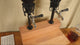 Wooden Whiskey Dispenser with Custom Engraved Stand: Rustic Basement Bar Decor