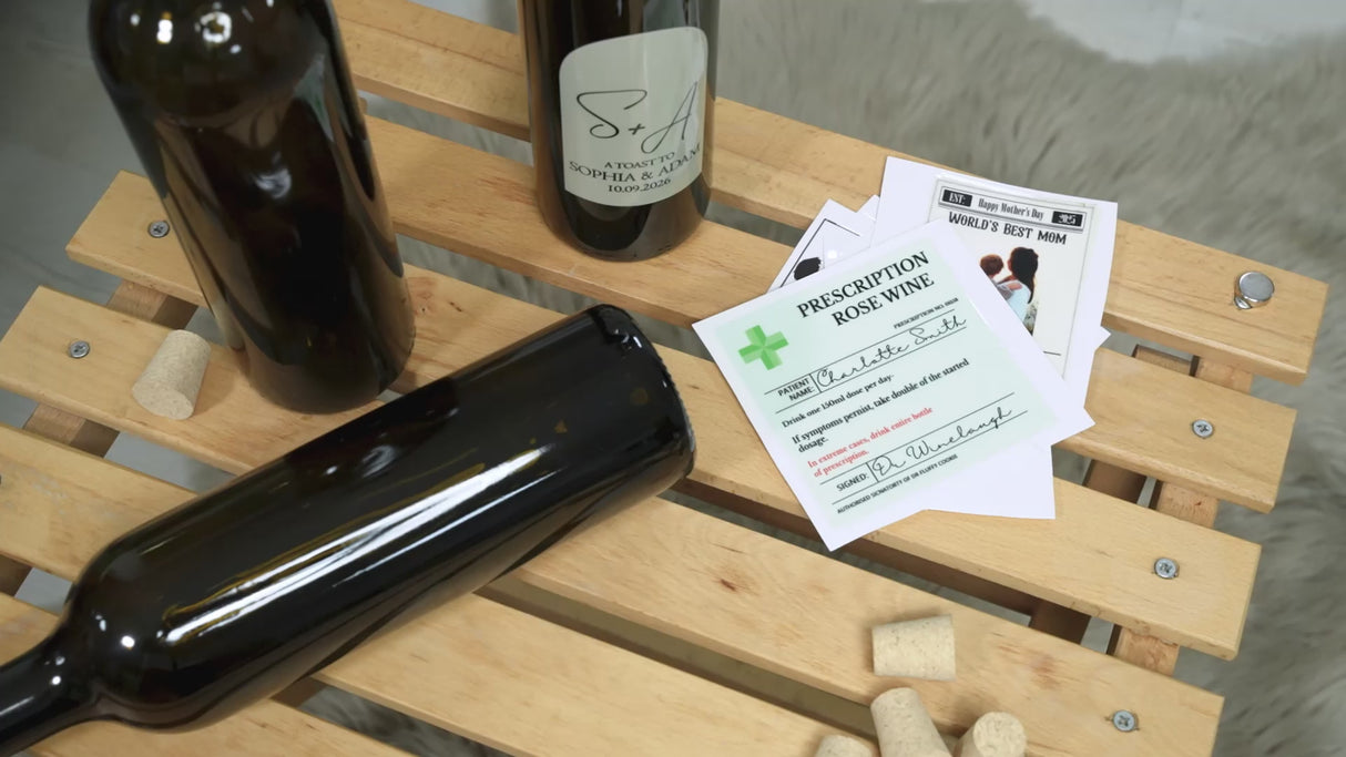 Custom Wine Bottle Label for Mom Chirstmas Gift: Personalized Wine Lover Gift