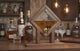 Personalized Glass Whiskey Dispenser with Wooden Stand | Home Bar Accessory