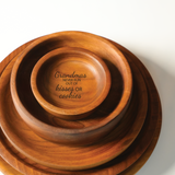 Personalized Mom Kitchen Serving Dish: Wooden Round Plate Set, Gift for Her