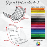Wooden Rocking Lounger with Cushion: Multifunctional Relax Chair for Relaxing and Meditation