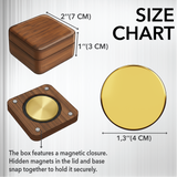 Custom Desicion Coin with Wooden Magnetic Box: Personalized Couple Gift for Christmas