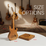 Custom Guitar Pick Holder Magnetic Wood Display: Christmas Gift for Guitar Player