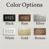 House Number Address Sign with Zip Code: Personalized Metal Wall Plaque for Home Entryway