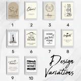 Personalized Wine Label: Custom Bottle Couples Name Sticker, Housewarming Gift